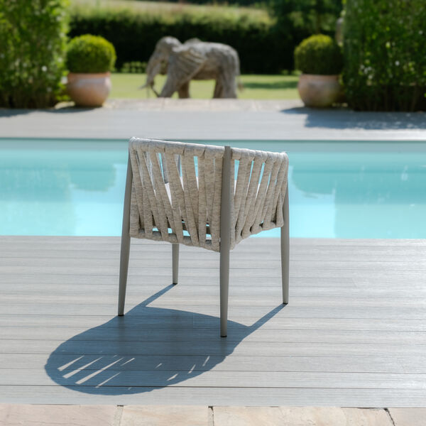 Maze - Milan Rope Weave Pair of Dining Chairs - Cool Linen product image