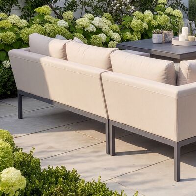 Pulse Square Corner Dining Set with Rising Table / Oatmeal