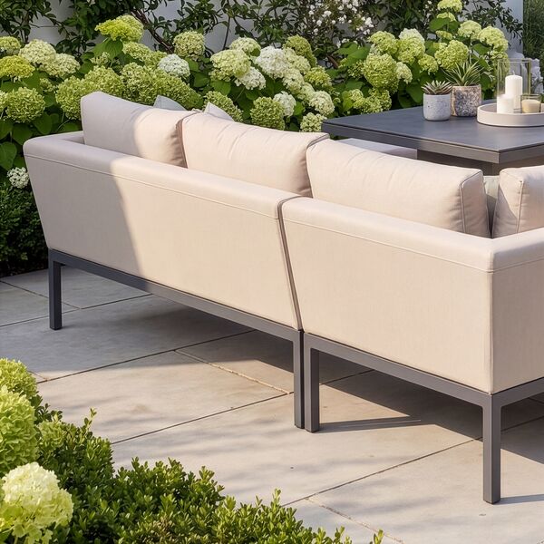 Pulse Square Corner Dining Set with Rising Table / Oatmeal