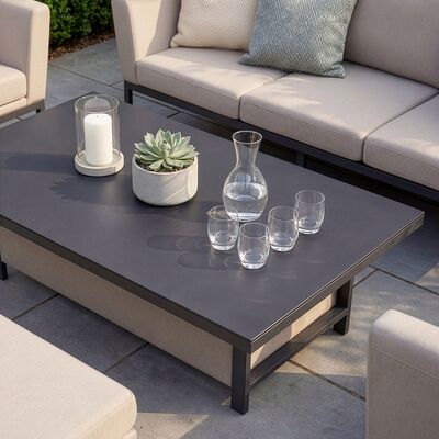 Pulse Rectangular Corner Dining Set with Rising Table / Oatmeal