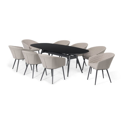 Ambition 8 Seat Oval Dining Set / Oatmeal