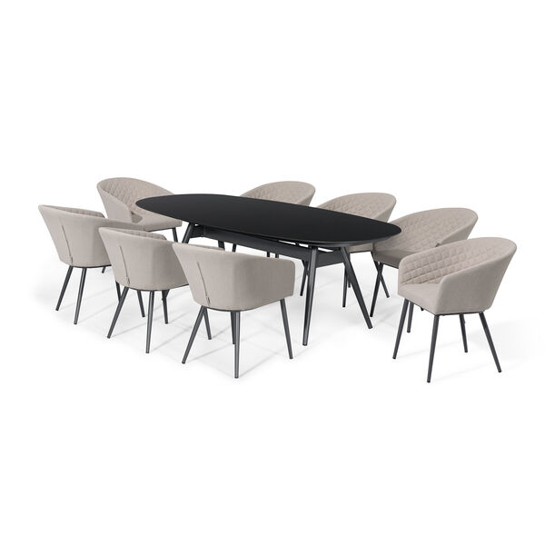Ambition 8 Seat Oval Dining Set / Oatmeal