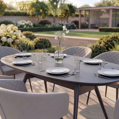Ambition 6 Seat Oval Dining Set / Oatmeal