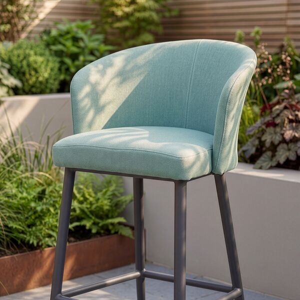 Fabric Zen Bar Stool - Sage Green