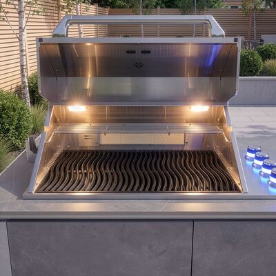 Maze Ember Outdoor Kitchen Island Unit with BBQ Grill and Fridge