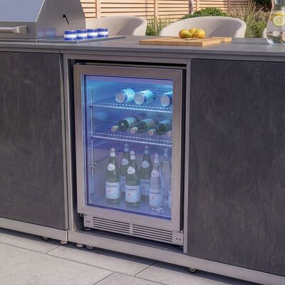 Maze Ember Outdoor Kitchen Island Unit with BBQ Grill and Fridge