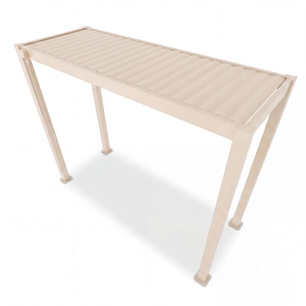 Como Free Standing BBQ Shelter with LED Lights - Side Louvre and Blind - Latte