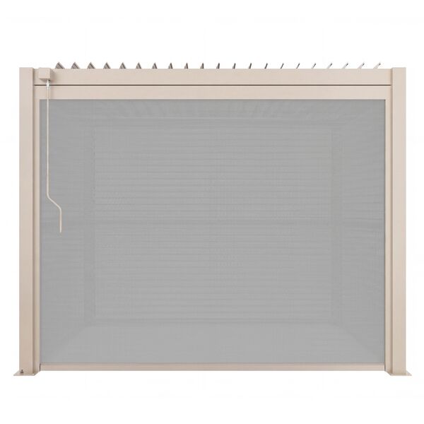 Como Free Standing BBQ Shelter with LED Lights - Side Louvre and Blind - Latte