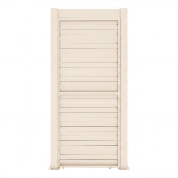 Como Free Standing BBQ Shelter with LED Lights - with Back Panel Side Louvre and Blind- Latte