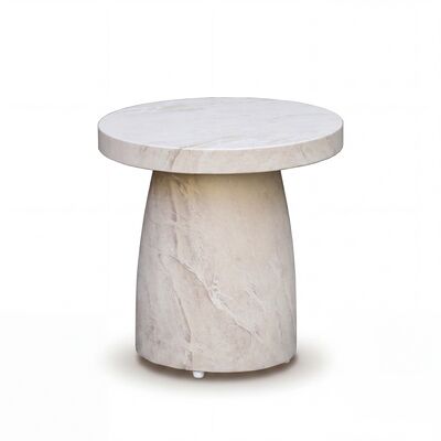 Small Round Sintered Stone Side Table