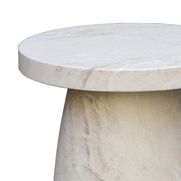 Small Round Sintered Stone Side Table