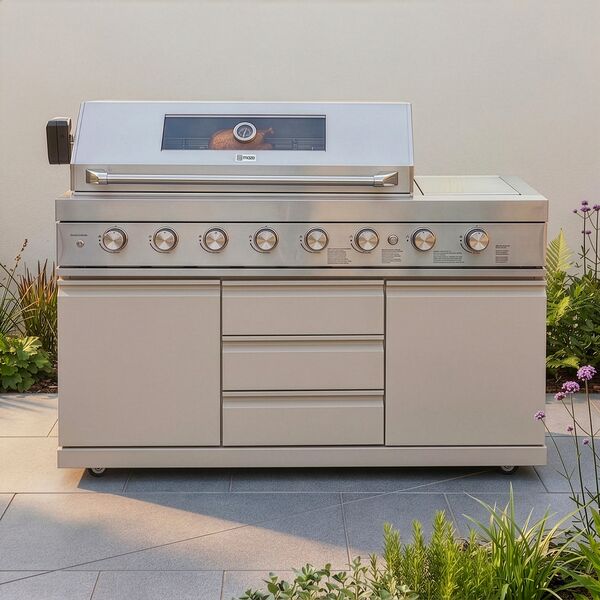 Maze Ember Outdoor Kitchen 6+2 Gas BBQ - Latte
