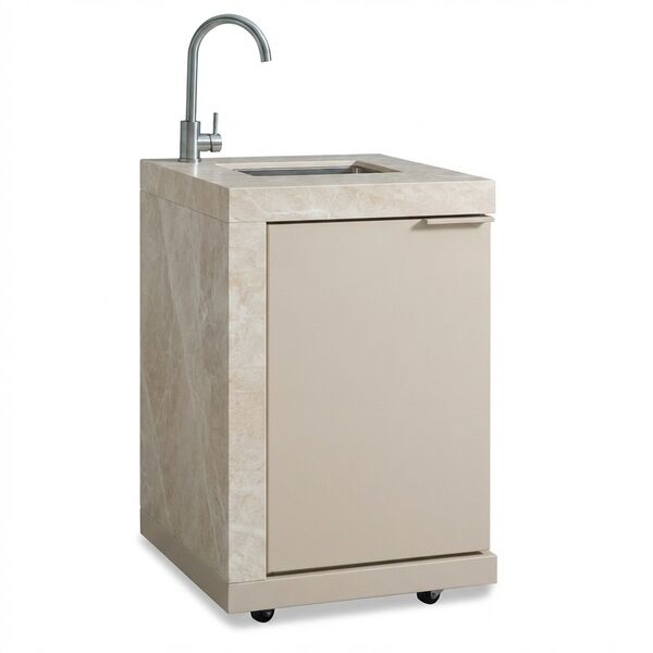 Maze Ember Outdoor Kitchen Left Hand Sink Modular - Latte