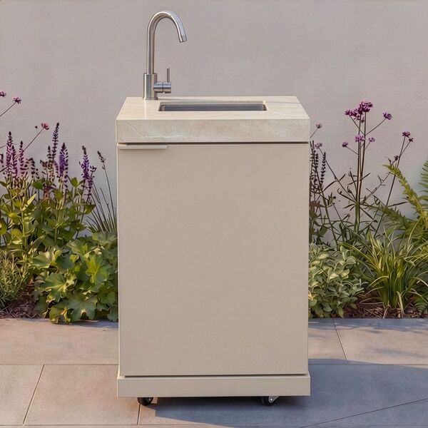 Maze Ember Outdoor Kitchen Sink Middle Modular - Latte