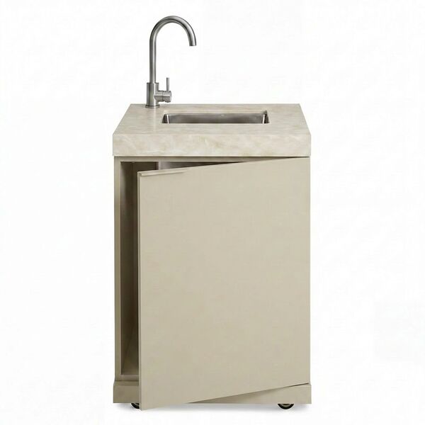 Maze Ember Outdoor Kitchen Sink Middle Modular - Latte