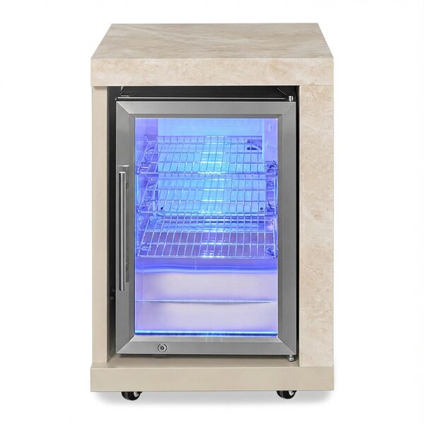 Maze Ember Outdoor Kitchen Right Hand Fridge Modular - Latte