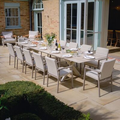 Maze - Outdoor Fabric Ibiza 8-12 Seat Maxim Extending Dining Set