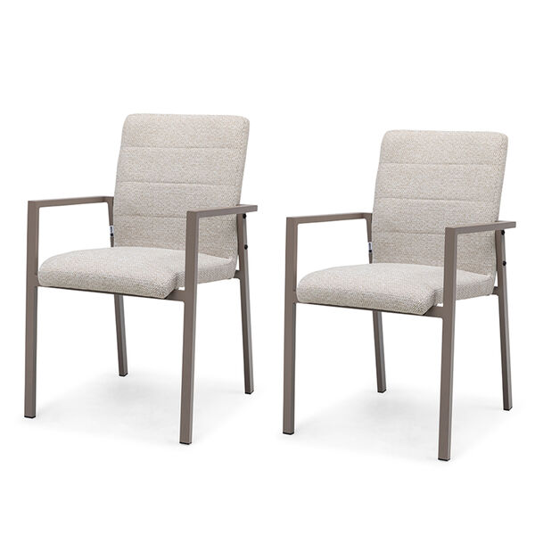 Maxim 8 - 12 Seat Extending Dining Table - Latte with Ibiza Dining  Chairs - Latte