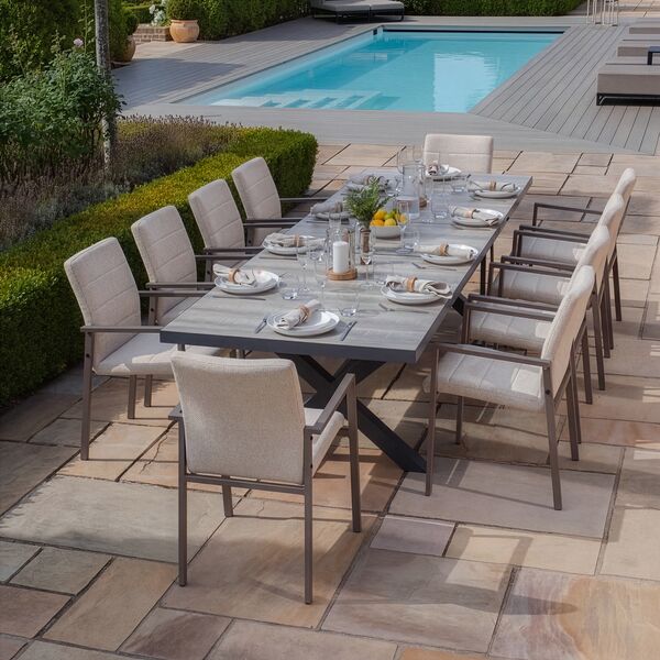 Vienna Rectangular Extending Dining Table With Latte Ibiza Dining Chairs