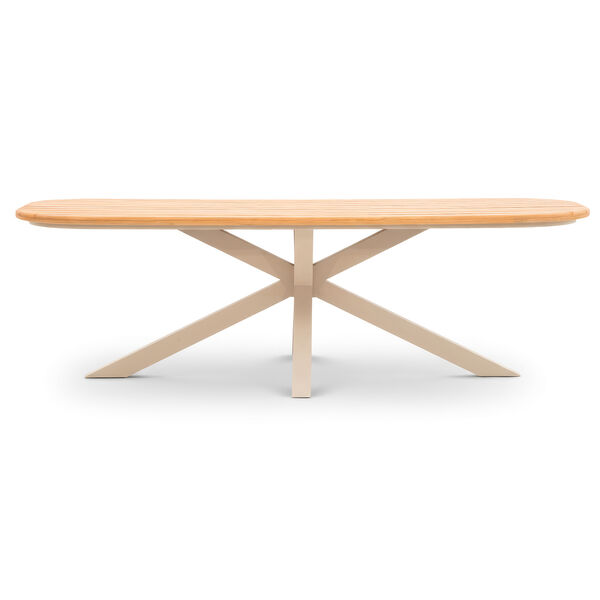 Sicily 8 Seat Rectangular Dining Table with Ambition Chair -  Latte