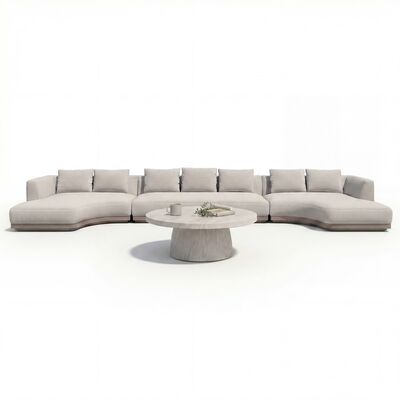 Lyon Large U Shape Corner Sofa Set with Round Sintered Stone Table