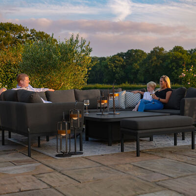 Maze - Outdoor Fabric Pulse U Shape Corner Dining Set with Rising Table - Charcoal product image