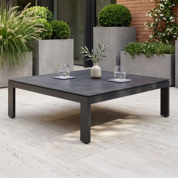 Ibiza Square Coffee Table - Grey Frame