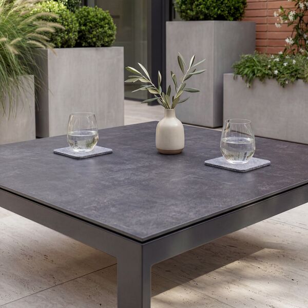 Ibiza Square Coffee Table - Grey Frame