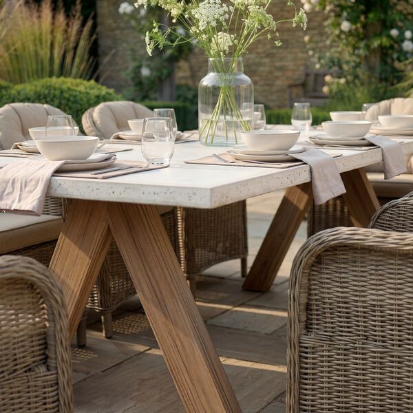 Antigua 8 Seat Rectangular Dining Table with Winchester Heritage Chairs