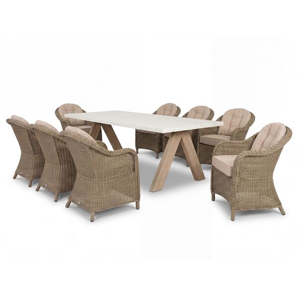 Antigua 8 Seat Rectangular Dining Table with Winchester Heritage Chairs