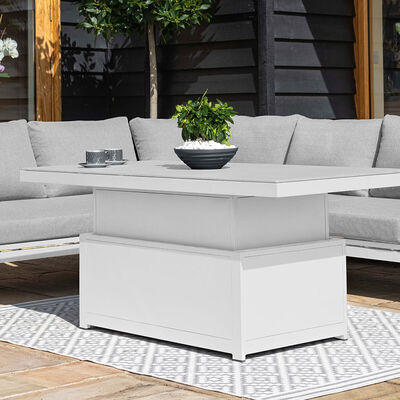 Maze - Oslo Aluminium Corner Group with Rising Table - White product image