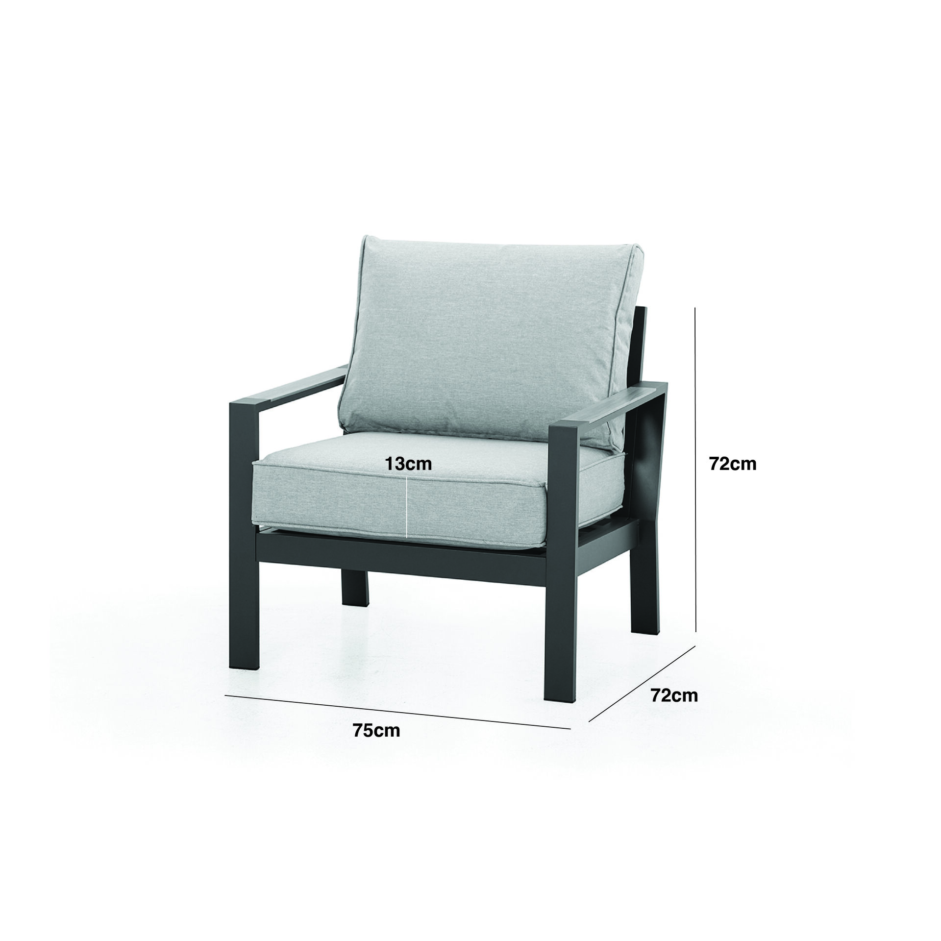 Montreal Sofa Lounge Chair x 1 - Cool Linen