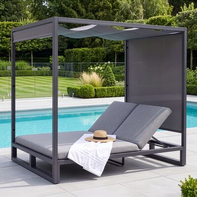 Allure Cabana Double Sunlounger / Zinc