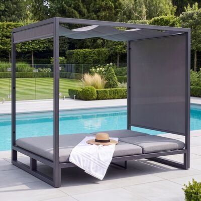 Allure Cabana Double Sunlounger / Zinc
