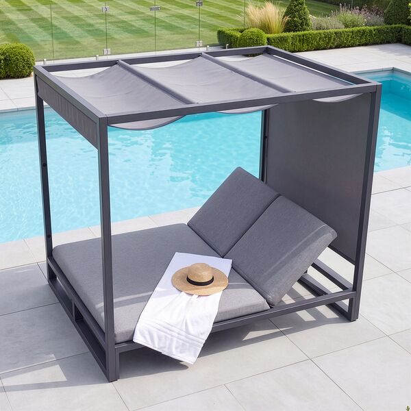 Allure Cabana Double Sunlounger / Zinc
