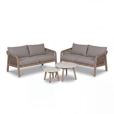 Antigua 2 x 2  Seat Sofa with Terrazzo Tables