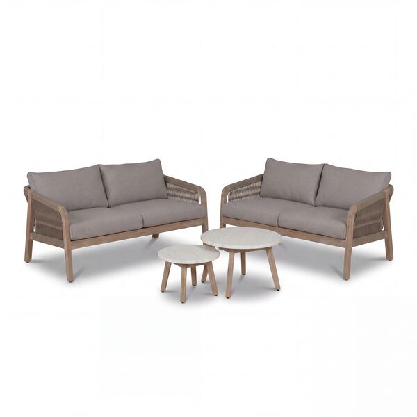 Antigua 2 x 2  Seat Sofa with Terrazzo Tables
