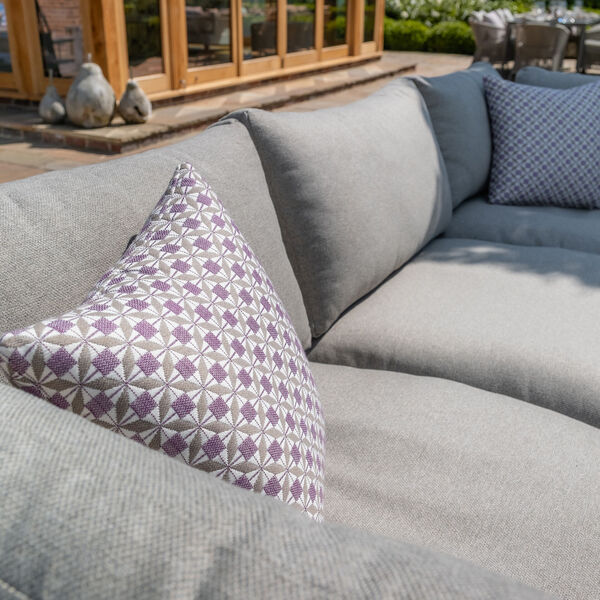 Maldives U Shape Sofa Set with Square Rising Table - Cool Linen