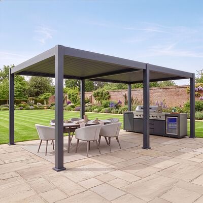 Eden Pergola 8 x 3 Pergola - Grey (3 x 4 Pergola x 2 with 4m Jointing Kit)