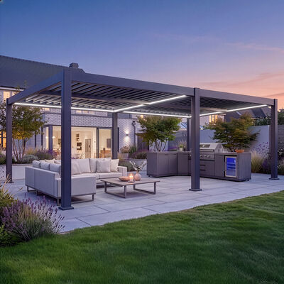 Eden Pergola 8 x 4  Pergola - Grey (4 x 4 Pergola x 2 with 4m Jointing Kit)