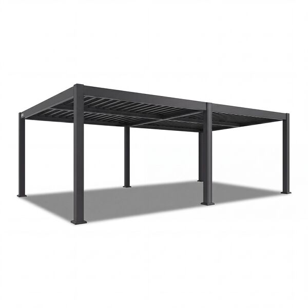 Eden Pergola 8 x 4  Pergola - Grey (4 x 4 Pergola x 2 with 4m Jointing Kit)