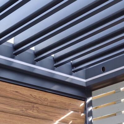 Eden Aluminium BBQ Shelter 3m x 1.4m Pergola - Wood Effect