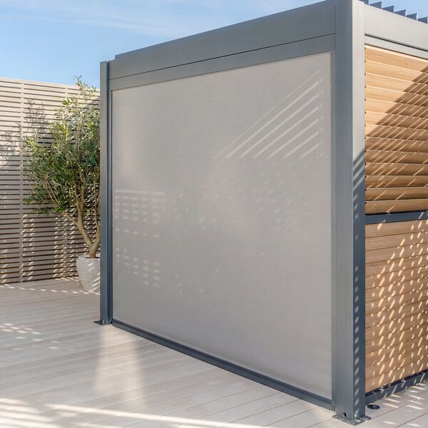 Eden Aluminium BBQ Shelter 3m x 1.4m Pergola - Wood Effect