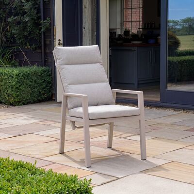Valencia 6 Reclining Dining Chairs with Sicily Table  - Latte