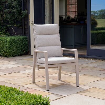 Valencia 6 Reclining Dining Chairs with Sicily Table  - Latte