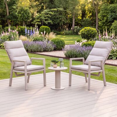 Valencia 2 Seat Reclining Lounge Set with Table