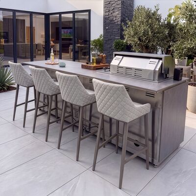Maze Ember Outdoor Kitchen Island Unit with BBQ Grill and Fridge