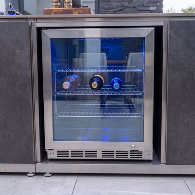 Maze Ember Outdoor Kitchen Island Unit with BBQ Grill and Fridge