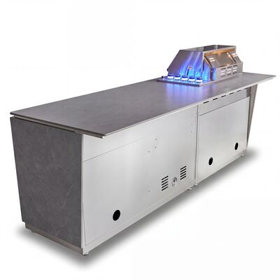 Maze Ember Outdoor Kitchen Island Unit with BBQ Grill and Fridge