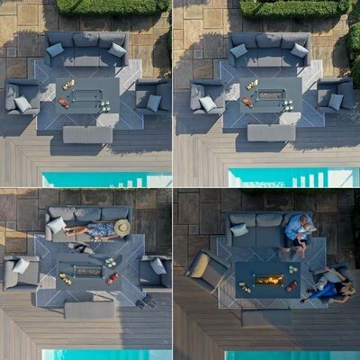 Maze - Outdoor Fabric Pulse 3 Seat Sofa Set with Fire Pit Table product image